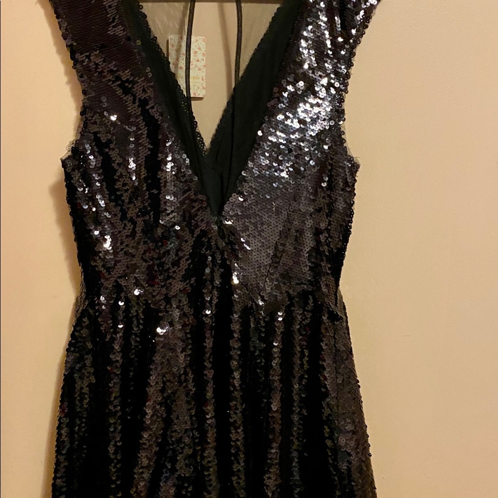 Free People black sequin dress